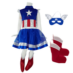Disfraz Capitana América  Capitán Vestido Tutu Superhéroe