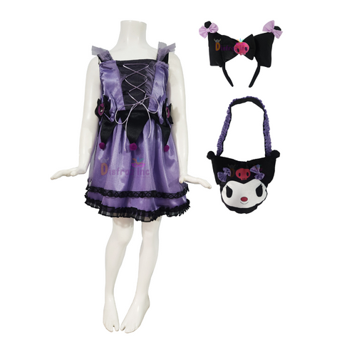 Disfraz Kuromi Infantil Vestido Hello Kitty Cosplay Infantil Kuromy