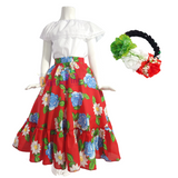 Disfraz Adelita Tocado Vestido Patrio Nina Tricolor Traje Mexicano F DisfrazInc