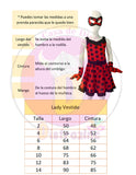 Disfraz Lady Catarina + Peluca Vestido Cosplay Ladybug Miraculus