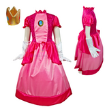 Disfraz Princesa Peach Vestido Reyna Princesa Super Mario Bros