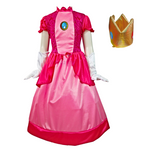 Disfraz Princesa Peach Vestido Reyna Princesa Super Mario Bros