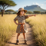 Disfraz Exploradora Scout Cazadora Para Niña Vestido Princesa Exploradora