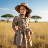 Disfraz Exploradora Scout Cazadora Para Niña Vestido Princesa Exploradora